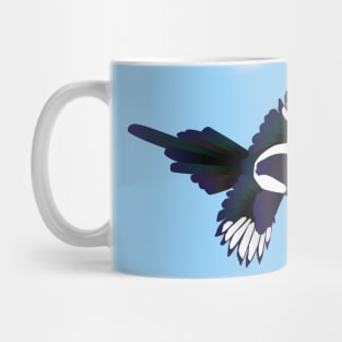 Flying magpie digital illustration Mug